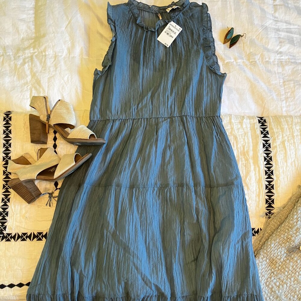 Nordstrom Socialite Brand Denim Blue High Neck Dress